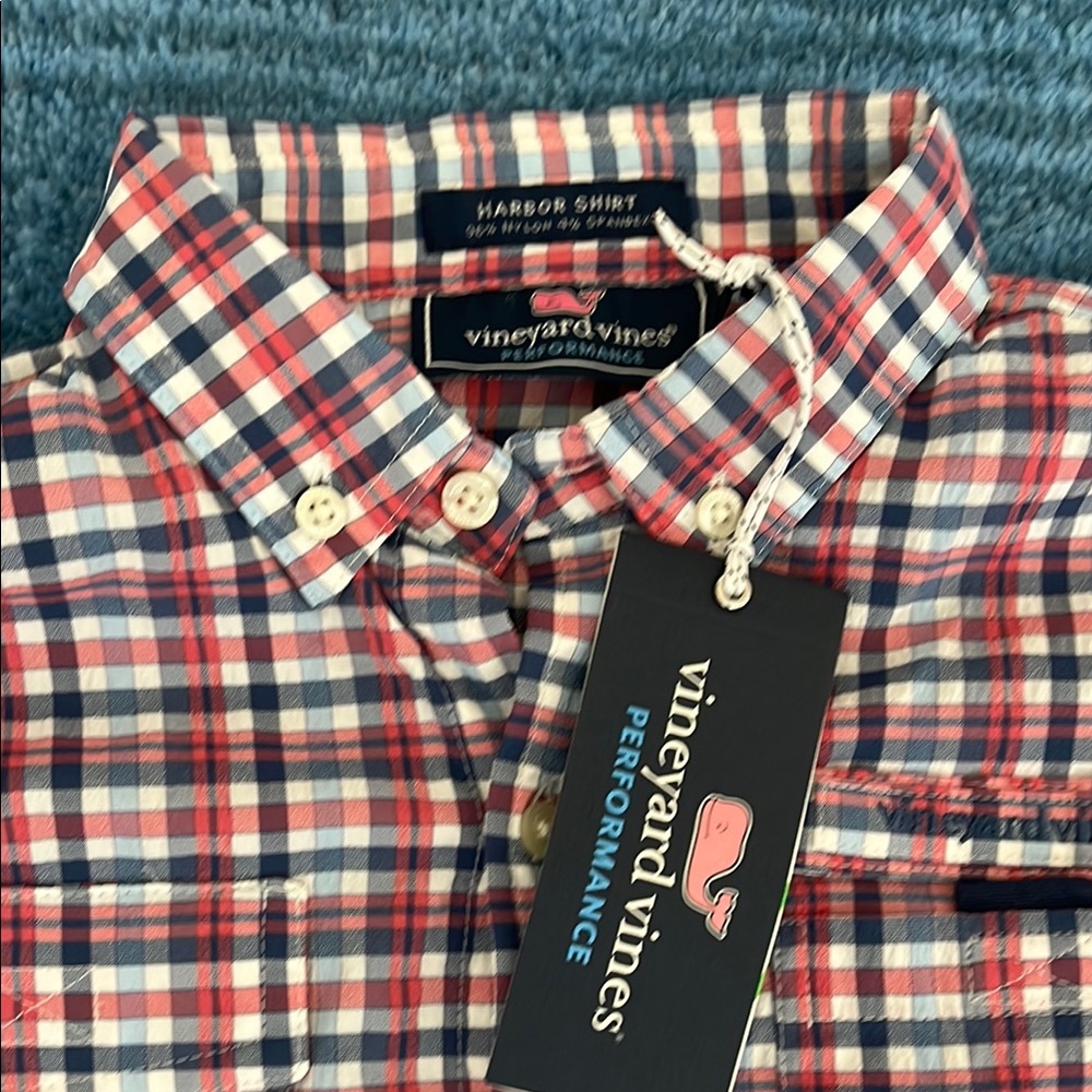 NWT Boys Fishing/Sun Harbor Shirt in Jetty Red - Picture 2 of 6